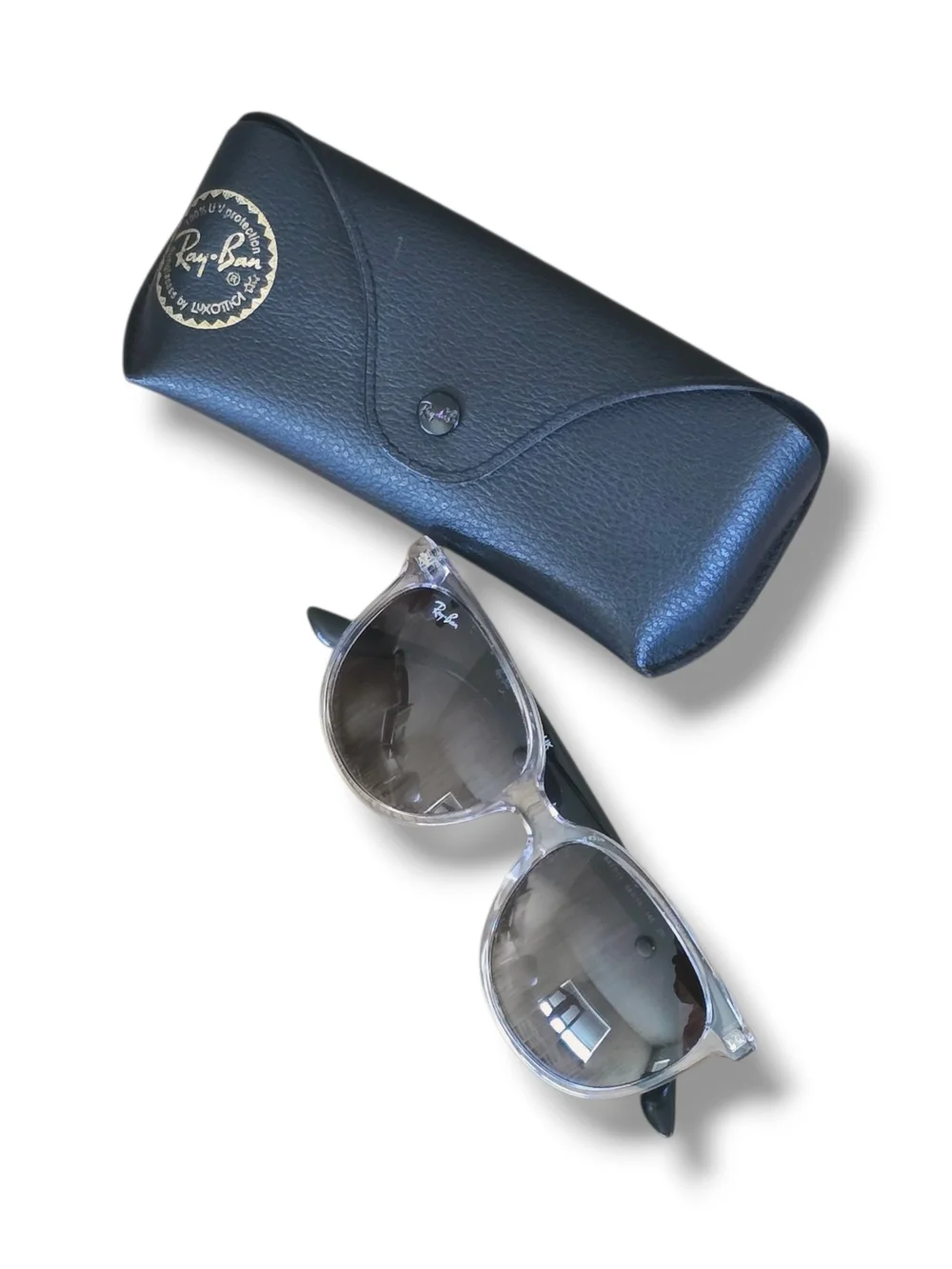 Ray-Ban Clear Frame Women's Sunglasses with Case - Clear/Black (RB4378 6477/11)